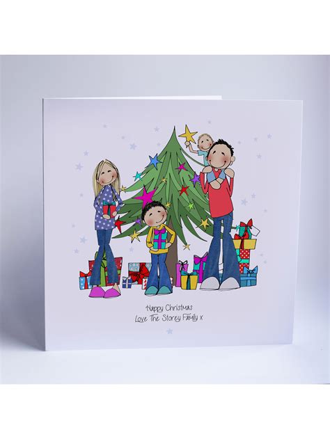 Find that perfect holiday card , add a personalized message, then press send! Personalised Family Christmas Cards