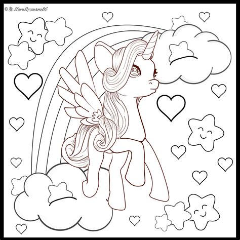 The coloring pages will help your kids to focus on details in the worksheet paper coloring book. Winged Unicorn Colouring Page by HaruRyomaru86 on DeviantArt