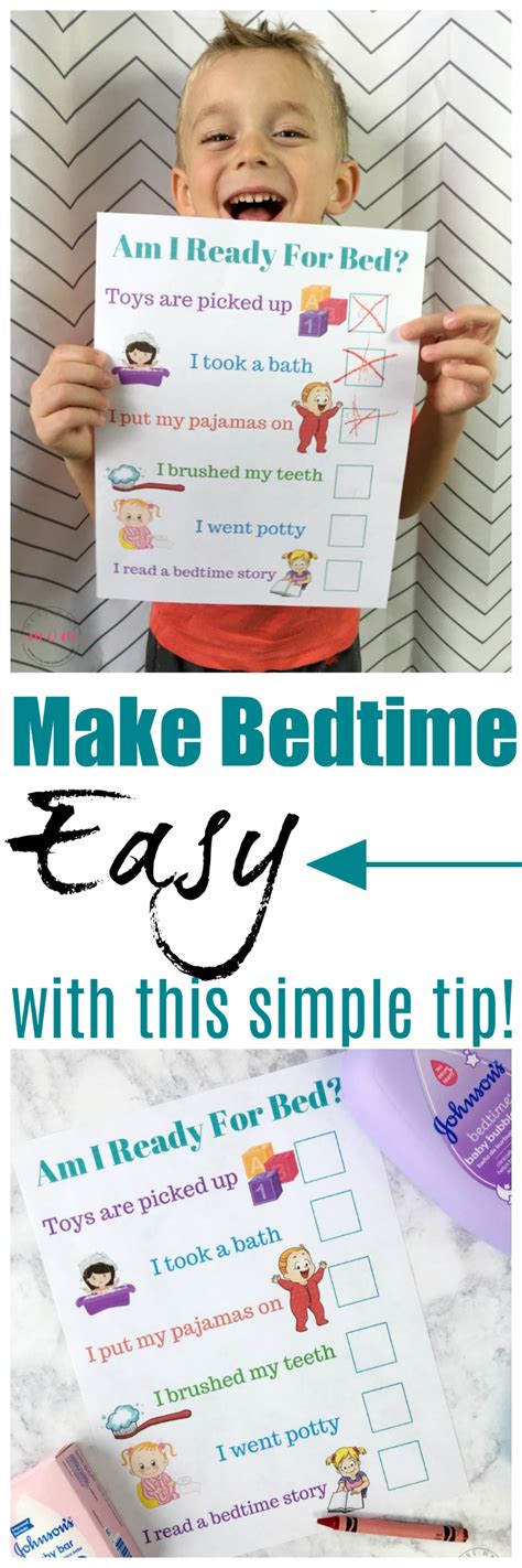 Make Bedtime Easy With This Bedtime Routine Chart Simple