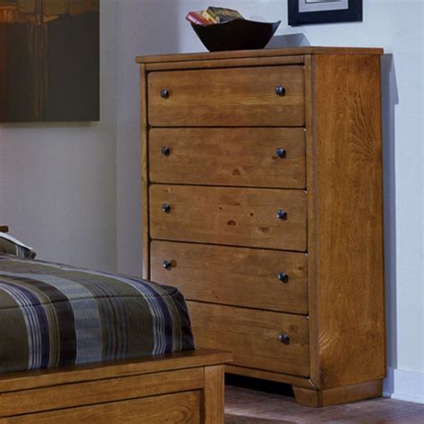 Progressive Furniture Diego 5 Drawer Chest - Cinnamon Pine | 5 drawer chest, Wood chest, Chest 