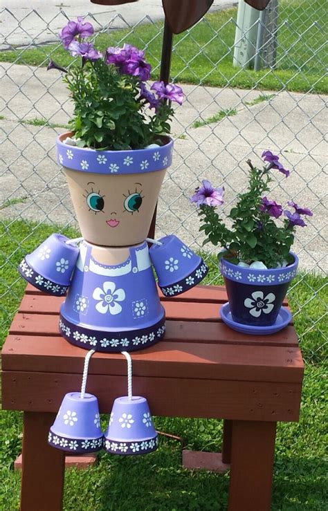 Flower Pot Girl Clay Flower Pots Clay Pot Crafts Flower Pot Crafts