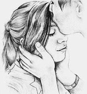 Forehead Kisses Are The Best Couple Drawings Love Drawings