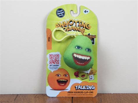 Annoying Orange 25 Talking Pear Plush Clip On Figure Doll Keychain