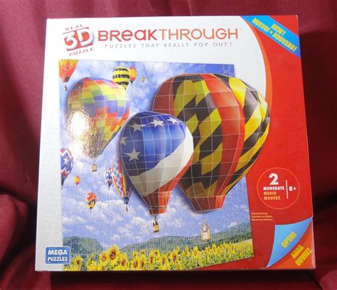 Hot Air Balloon Breakthrough 3d Jigsaw Puzzle 250 Pieces New Mega Brand