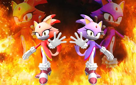 Burning Blaze And Blaze The Cat Wallpaper By Blazelover15 On Deviantart