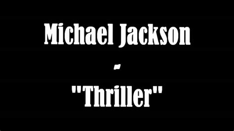Michael Jackson Thriller Instrumentalkaraoke Lyrics Youtube