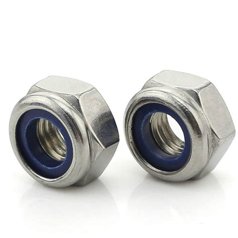 10pcs M25 Din985 304 Stainless Steel Nylon Lock Nut In Nuts From Home Improvement On