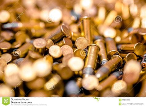 Closeup Pile Of Bullets Blur Stock Image Image Of Ammunition Defense