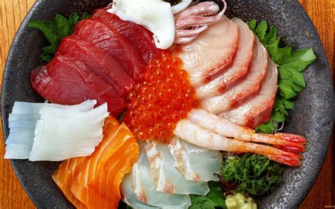 Wallpaper Meat Fish Sashimi Meal Cuisine Dish Produce Asian