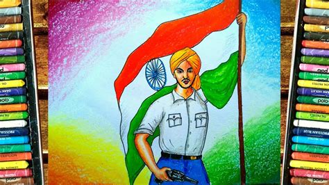 Bhagat Singh Drawingindependence Day Drawing Competitionfreedom