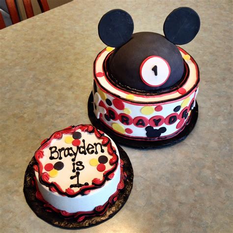 Mickey Mouse 1st Birthday Smash Cake 1st Birthday Ideas