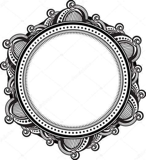 decorative floral round frame stock vector by ©antonshpak 79915232