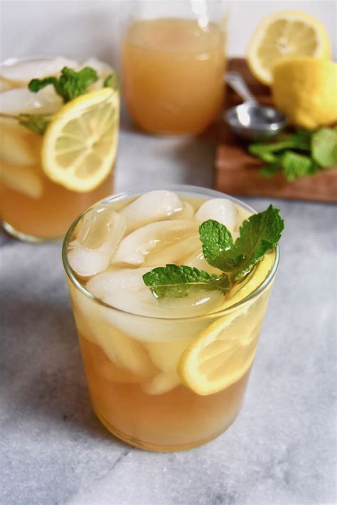 Mint Iced Tea With Lemon Simple Syrup Summer Drink Recipe