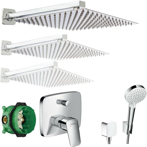 Hansgrohe unterputz duscharmatur set thermostat ibox. Hansgrohe Set, Kopfbrause, Logis Unterputz Duscharmatur ...