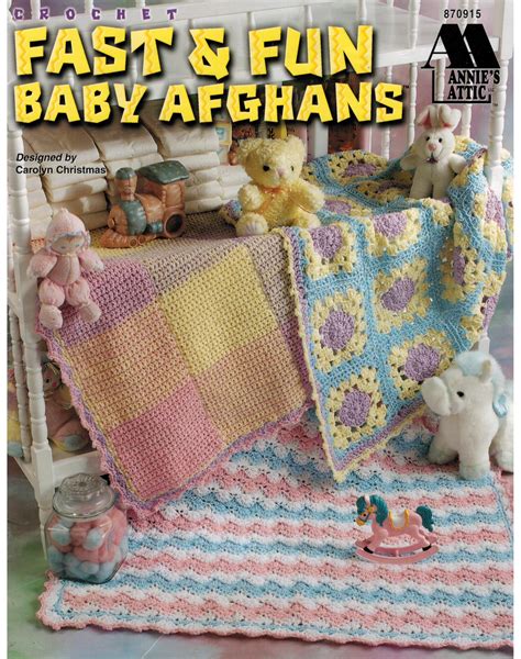 Annies Attic 870915 Fast And Fun Crochet Baby Afghans Leaflet Sewing