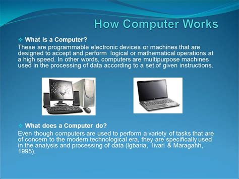 How Computer Works Words Presentation Example