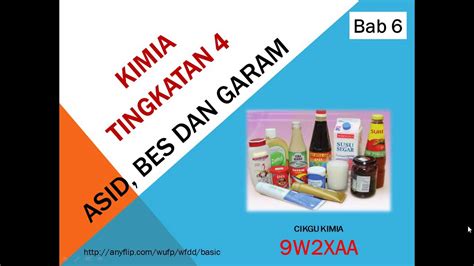 KIMIA TINGKATAN 4 BAB 6 Asid Bes dan Garam sesi 1  YouTube