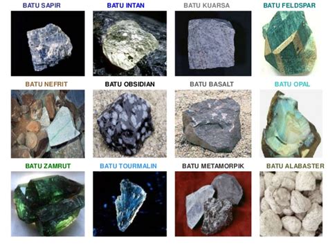 Kebumian Dan Geologi Jenis Jenis Batuan Mineral Types Of Rocks And My
