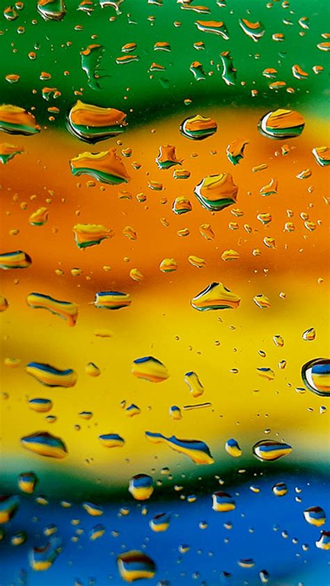 Colorful Raindrops The Iphone Wallpapers