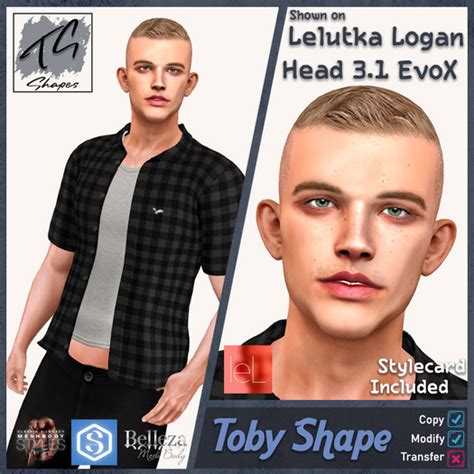 Second Life Marketplace Ts Toby Shape For Logan 31 Evox Head