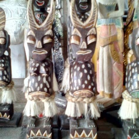 Jual Patung Asmat Papua Kayu Handmade Sepasang 2 In 1 T 35 Cm E