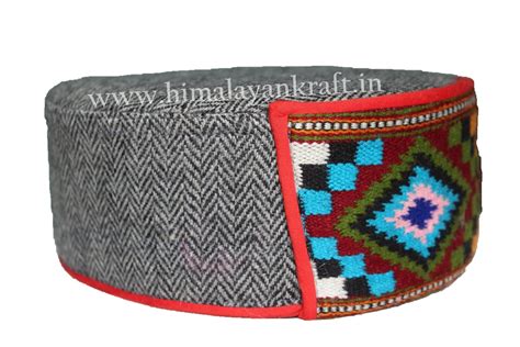 Himachali Cap With Handloom Design Border Handloomlovecom