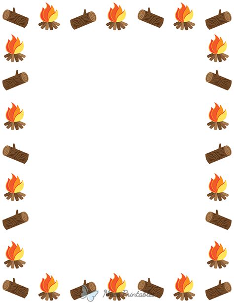 Printable Campfire Page Border