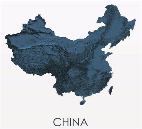 Topographic Map Of China Midnight Blue China Map Infographic Map My Xxx Hot Girl