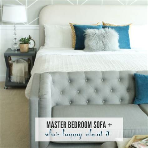 Master bedroom design ideas, tips & photos for decorating and styling a beautiful master bedroom. Master Bedroom Sofa + Who's Happy About It