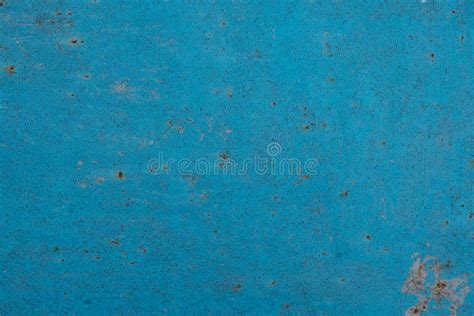 Texture Of Blue Rusty Metal With An Old Peeling Paint Stock Image