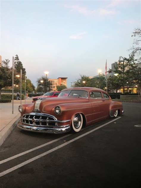 I do have the fender skirts as well. 1950 PONTIAC CHIEFTAIN...FASTBACK...CHOPPED...BAGGED ...