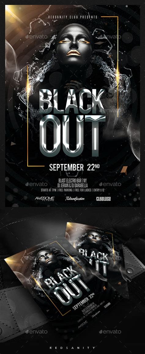 Black Out Flyer Print Templates Graphicriver