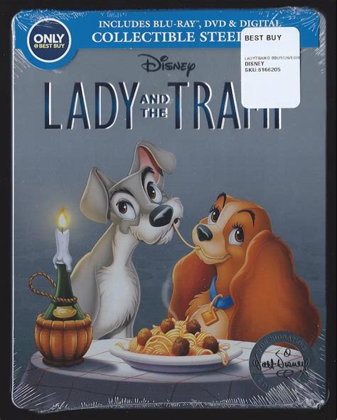 Disney Lady And The Tramp Blu Ray Dvd Best Buy Steelbook No Digital