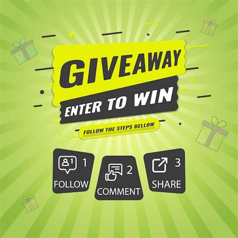 Premium Vector Giveaway Quiz Contest For Social Media Feed Vector