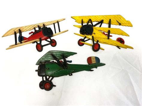 1975 sexton homco airplanes cast metal wall art decor set of 3 planes auctionology llc