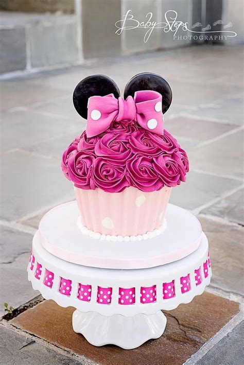 Minnie Mouse Smash Cake Giant Cupcake Cakes Birthday Cake Girls Minnie Mouse Cake