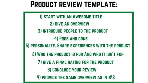 How To Write A Product Review An Easy Step By Step Template