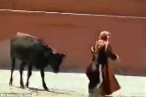Disturbing Moment A Bull MOUNTS A Female Bullfighter In The Middle Of A