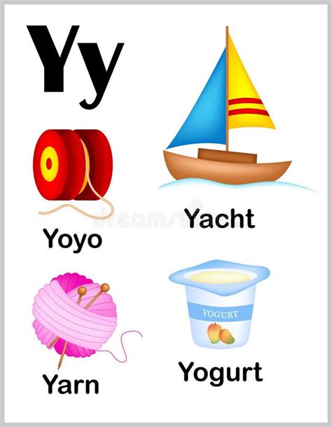Illustration About Cute And Colorful Alphabet Letter Y With Set Of