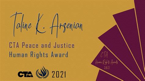 Cta Peace And Justice Human Rights Award Youtube