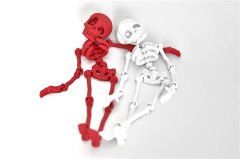 Cute 3d Printed Flexi Skeleton Etsy