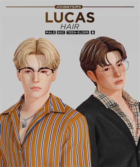 Lucas Hair Info Base Game Compatible 24 Swatches Shadowspecular