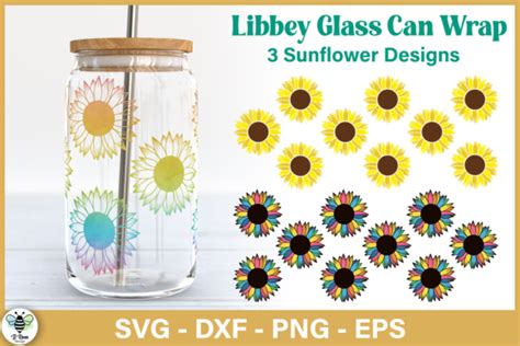1 Sunflower Libbey Wrap Svg Designs & Graphics