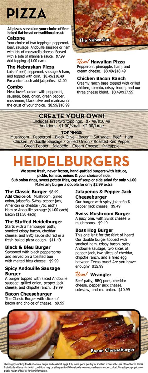 Facebook is showing information to help you better understand the purpose of a page. Heidelberg's | Menu With Prices | Lincoln NE | Order ...