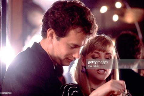 Actor Tom Hanks And Actress Bess Armstrong On The Set Of The Thompson