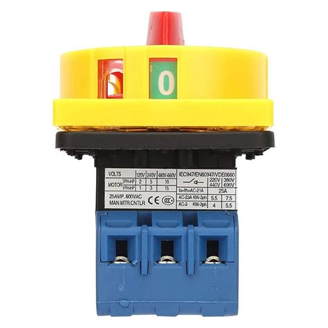3 Pole 2 Position Rotary Cam Changeover Switch Load Circuit Breaker