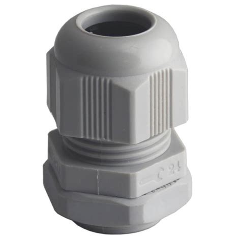 Cable Glands With Lock Nut 20mm Grey X 10