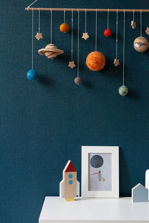 Solar System Room Solar System Mobile Outer Space Room Outer Space Nursery Felt Wall Hanging