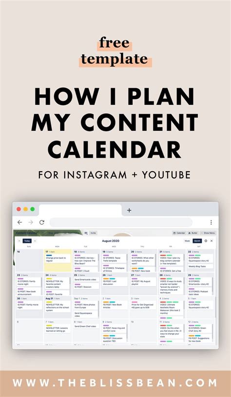 Free Content Calendar Template How I Plan My Content Calendar The
