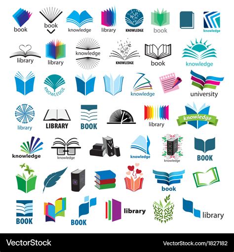 Biggest Collection Of Logos Books Royalty Free Vector Image